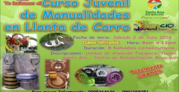 GAD Municipal Santa Ana y Tu Espacio Juvenil preparan curso de manualidades