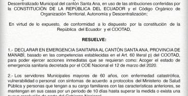 Gobierno Municipal de Santa Ana informa a la ciudadanía.